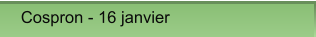 Cospron - 16 janvier Cospron - 16 janvier